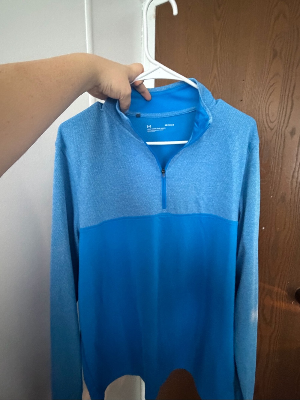 Under Armour Men's Two-Tone Light & Bright Blue Quarter-Zip Pullover